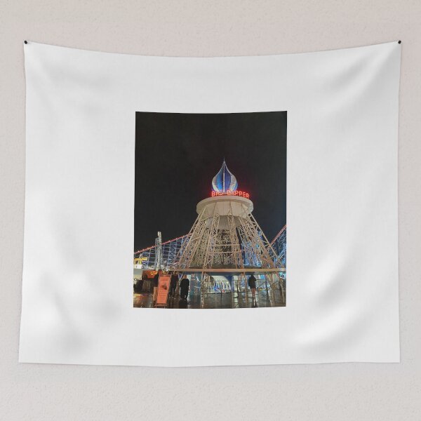 Item preview, The Big Dipper Blackpool pleasure beach at night designed and sold by oliver-chance.