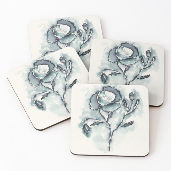 Item preview, Poppy Flower in Ink designed and sold by The Elderberry Blossom.