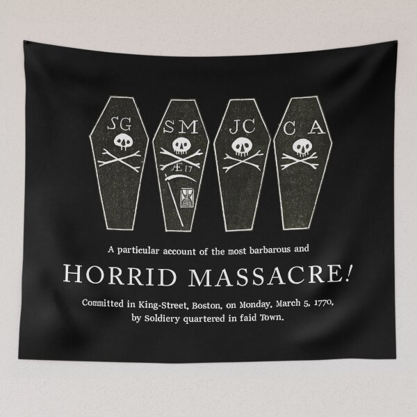 Item preview, The Boston Massacre (Newspaper illustration from March 1770) - Black designed and sold by franklinprintco.