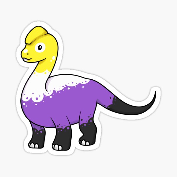 Pride Dinosaurs - Non-Binary Brachiosaurus Sticker