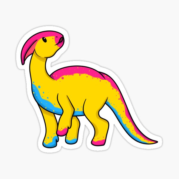 Pride Dinosaurs - Pansexual Parasaurolophus Sticker