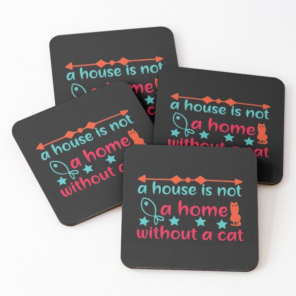 Item preview, a house is not a home without a cat, funny gift idea for cat lovers, saying about cat designed and sold by Elonshop.