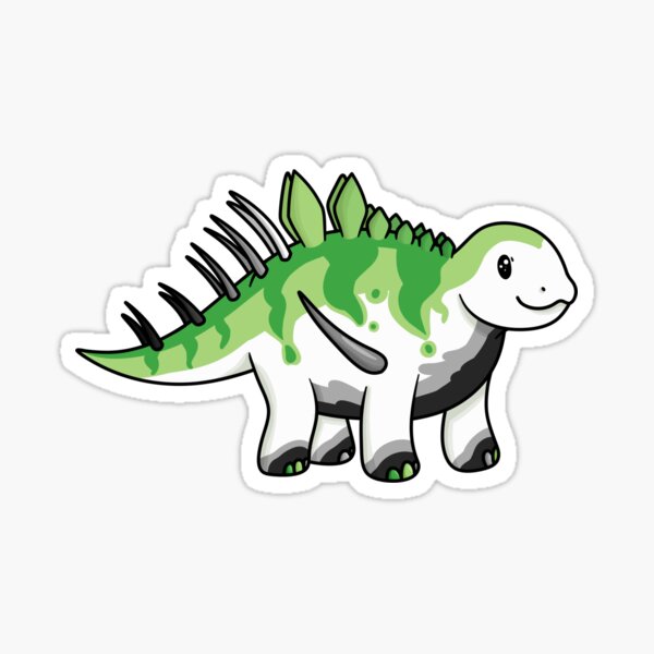 Pride Dinosaurs - Aromantic Kentrosaurus Sticker
