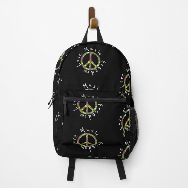 Item preview, Love Music Freedom, Floral Peace Sign designed and sold by alyedel.