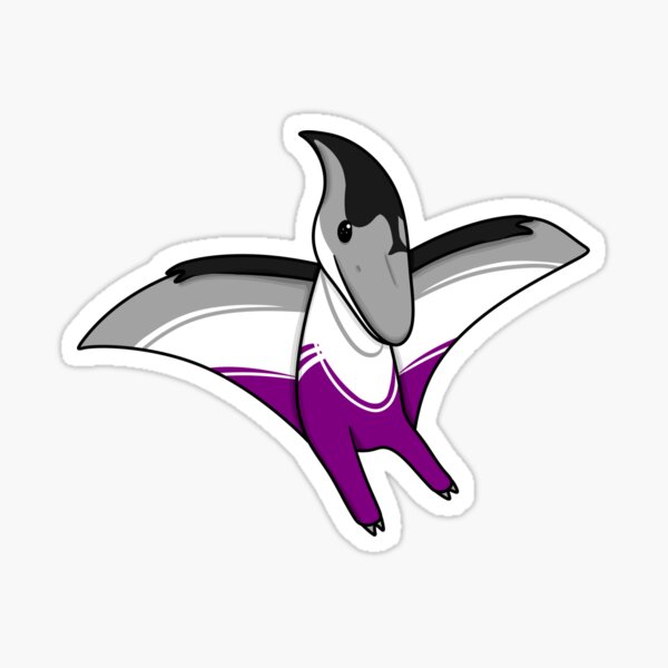 Pride Dinosaurs - Ace Pterodactyl Sticker