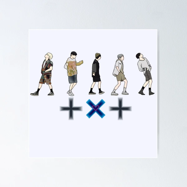 Copy of TXT 0X1=LOVESONG MV Walking minimalist with logo underneath | Poster