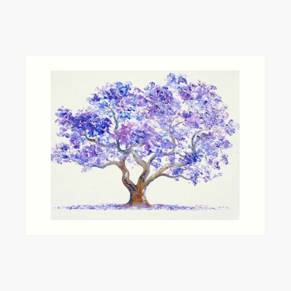 Jacaranda Tree Painting Art Print By Matsonartdesign Redbubble