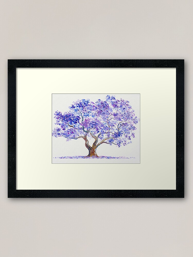 Alternate view of Jacaranda Tree painting Framed Art Print