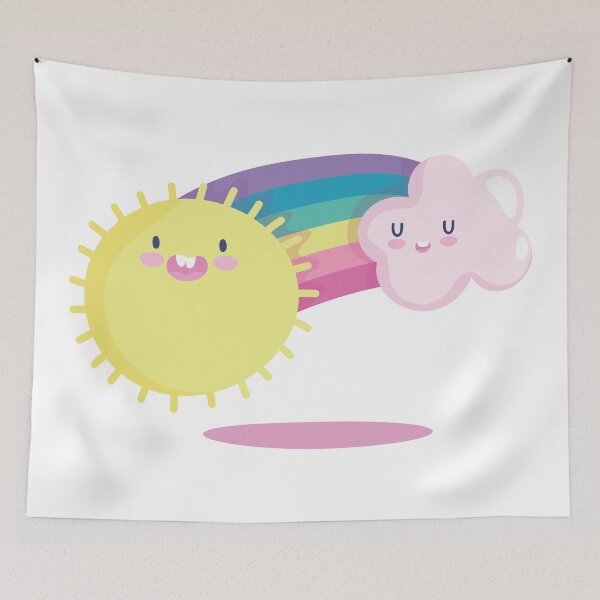 Item preview, Japanese Kawaii Cute Smiley Face - Sun And Cloud designed and sold by crazycollective.