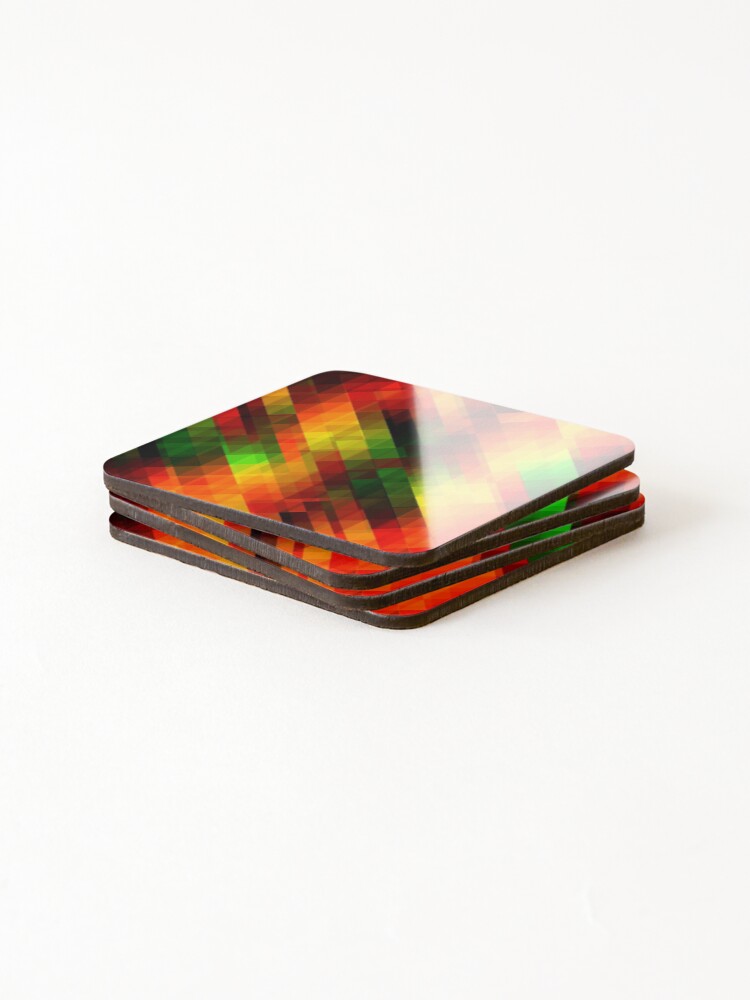 Thumbnail 4 of 5, Coasters (Set of 4), Colorful Abstract Patterns V3 Designs designed and sold by SeventhGate.