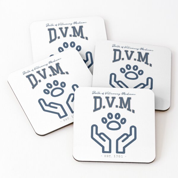 Item preview, D.V.M., blue and grey designed and sold by ShopVetMed.