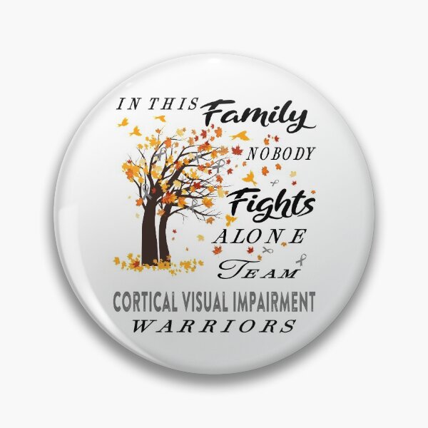 Item preview, In This Family No One Fight Alone Cortical Visual Impairment Awareness ribbon tree designed and sold by radianen.