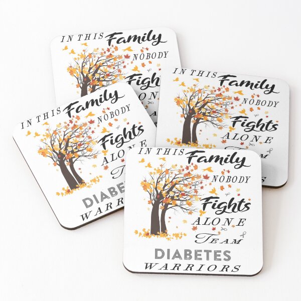Item preview, In This Family No One Fight Alone Diabetes Awareness ribbon tree designed and sold by radianen.