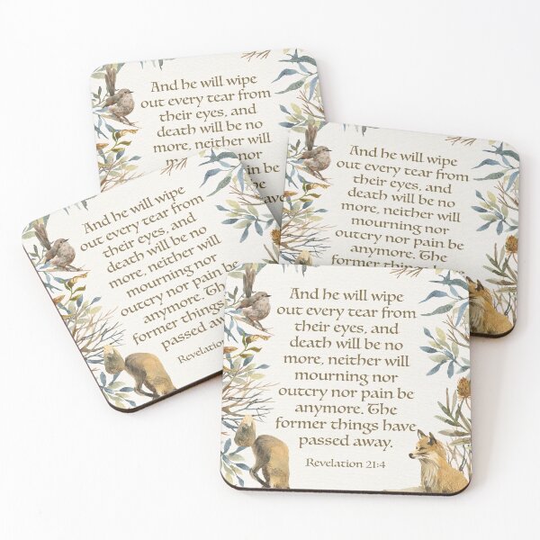 Item preview, REVELATION 21:4 (Bird and Foxes) designed and sold by Paper Bee Gift Shop.