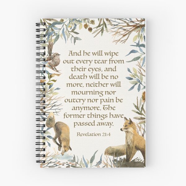 Item preview, REVELATION 21:4 (Bird and Foxes) designed and sold by Paper Bee Gift Shop.