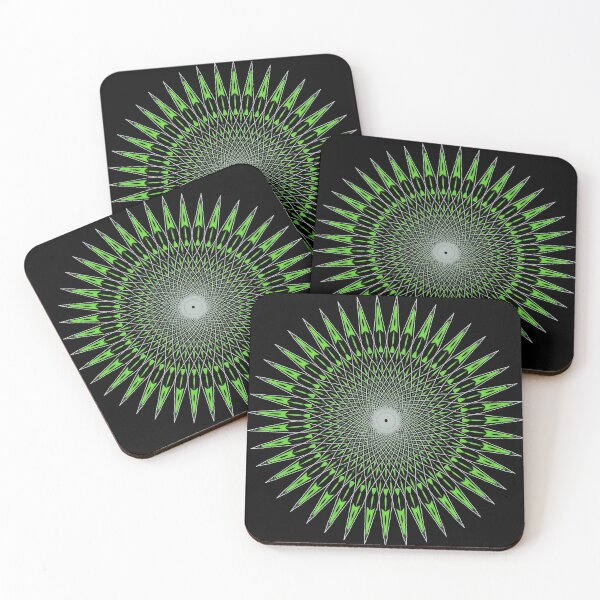 Item preview, Abstract Green & White Sunshine Spiral designed and sold by SXW Designs.
