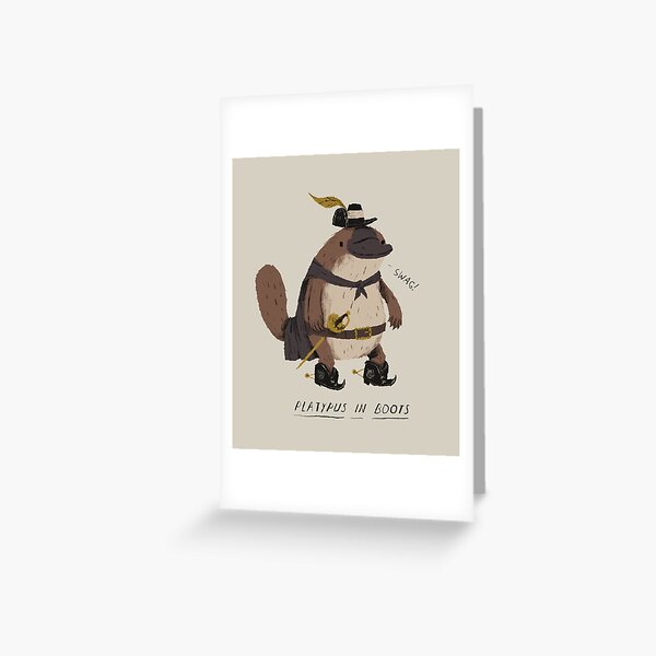 platypus in boots Greeting Card