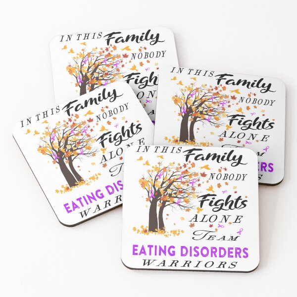 Item preview, In This Family No One Fight Alone Eating disorders Awareness ribbon tree designed and sold by radianen.