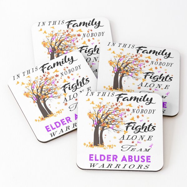 Item preview, In This Family No One Fight Alone Elder Abuse Awareness ribbon tree designed and sold by radianen.