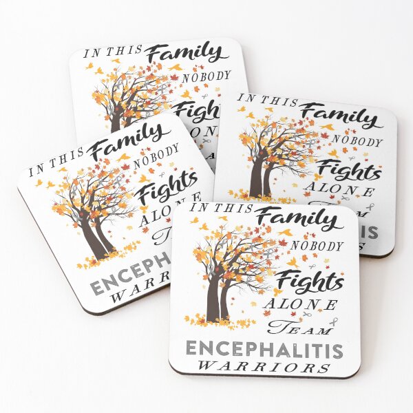 Item preview, In This Family No One Fight Alone Encephalitis Awareness ribbon tree designed and sold by radianen.
