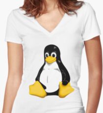 Linux Women's Fitted V-Neck T-Shirt