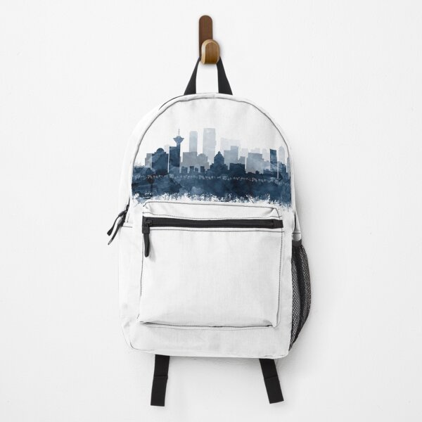 Item preview, Vancouver Skyline Watercolor Navy Blue by Zouzounio Art designed and sold by zouzounioart.