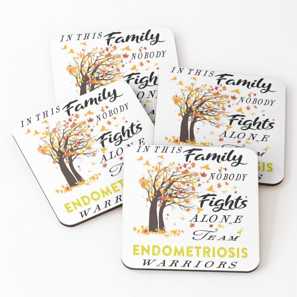 Item preview, In This Family No One Fight Alone Endometriosis Awareness ribbon tree designed and sold by radianen.