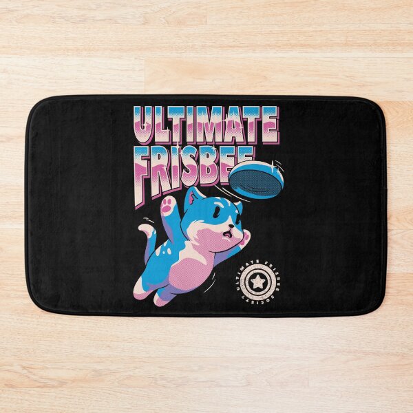 Item preview, Ultimate Frisbee Cat - Retro Frisbee cat Bid Bidginity | Diving for the disc | Perfect Gift for the Pro Ultimate Frisbee Player Professional Merch Pet Mat Bandana designed and sold by Any Color Designs.