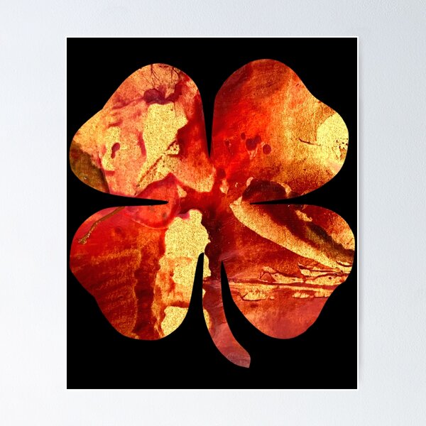 Item preview, Golden lava abstract clover designed and sold by TitaCris.