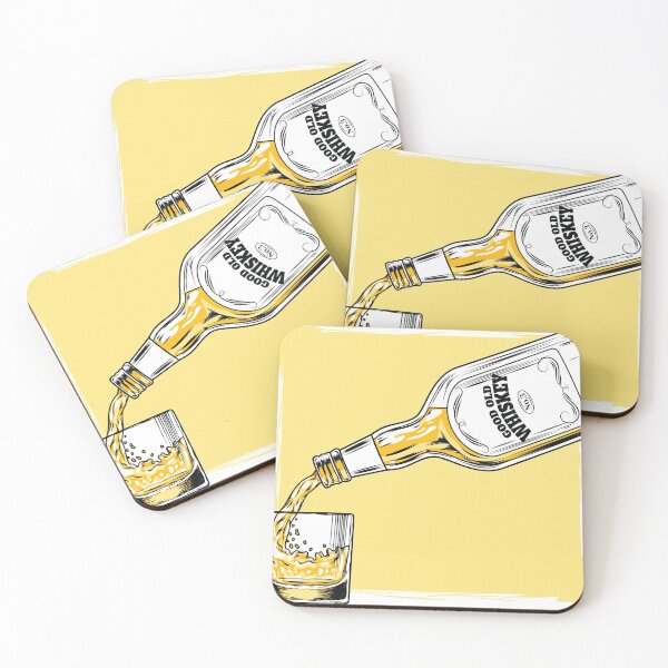 Item preview, Pouring Whiskey into Glass Illustration designed and sold by City Nite.