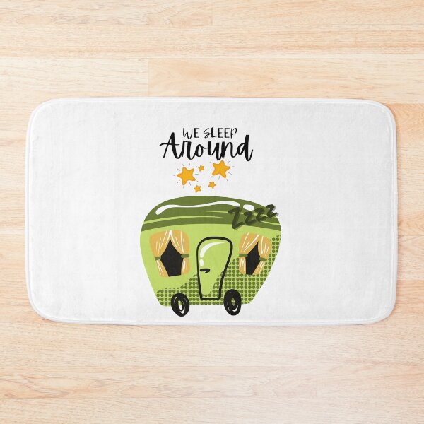 Item preview, We Sleep Around, Camping, Caravan, Tents, Camping Poster, Camp Life, Camper Poster designed and sold by visual-samadhi.