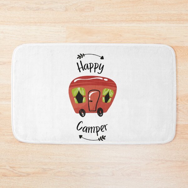 Item preview, Happy Camper Pink, Camping, Caravan, Tents, Camping Poster, Camp Life, Camper Poster designed and sold by visual-samadhi.
