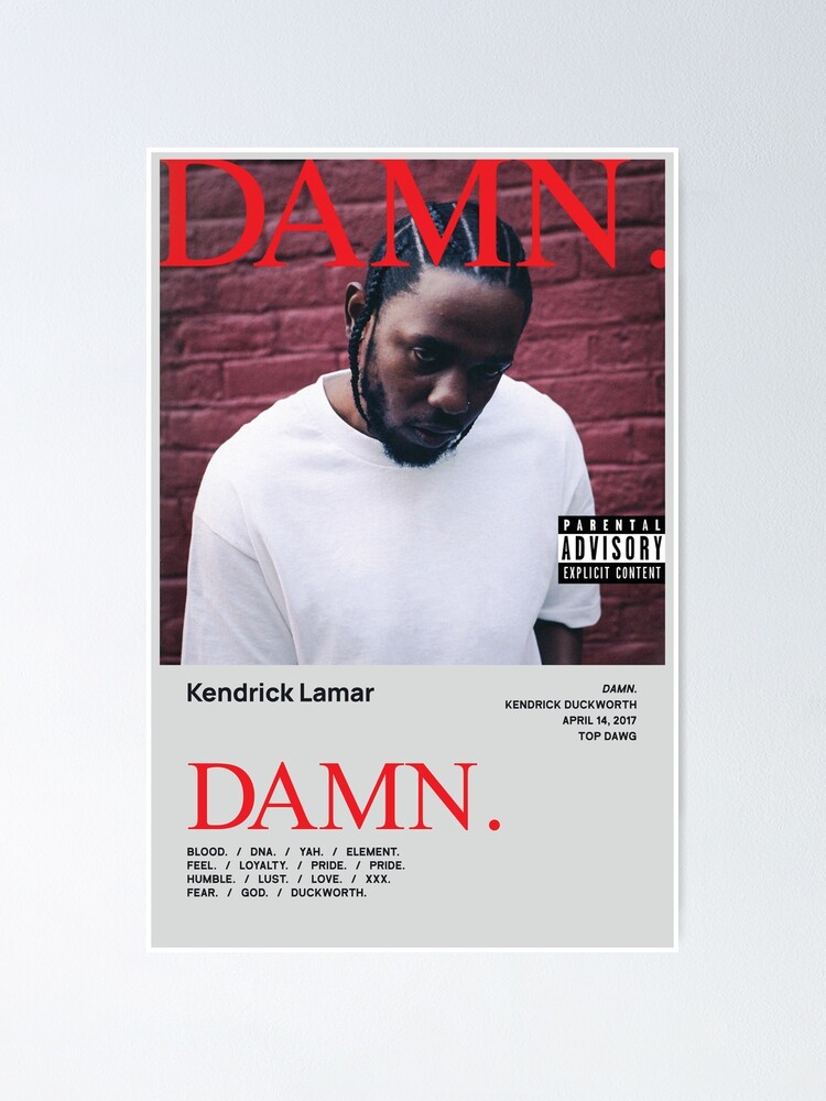 Kendrick Lamar - Damn. Tracklist | Poster