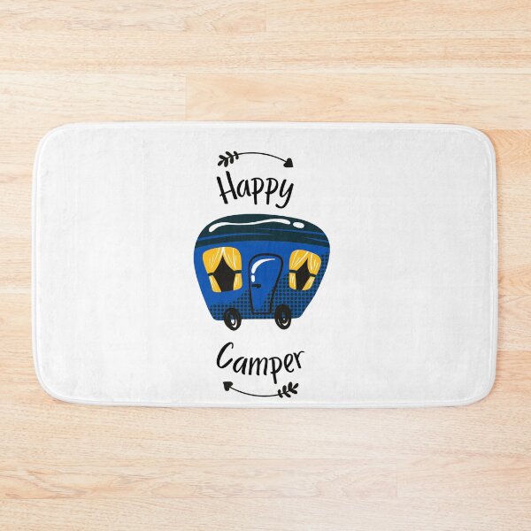 Item preview, Happy Camper Blue, Camping, Caravan, Tents, Camping Poster, Camp Life, Camper Poster designed and sold by visual-samadhi.