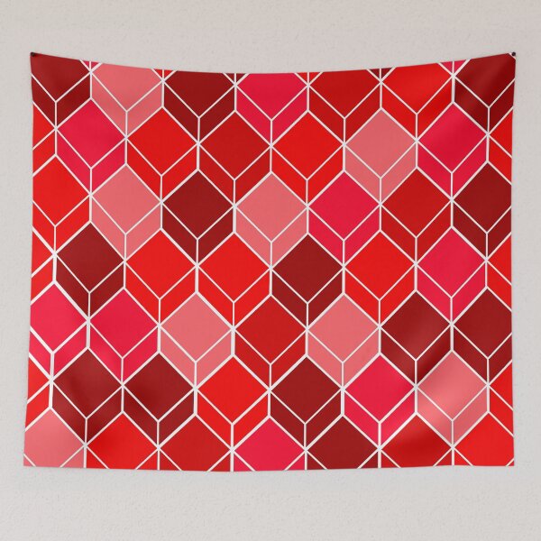 Item preview, Red Cuboidal Material Design Work designed and sold by Carbonbubble.