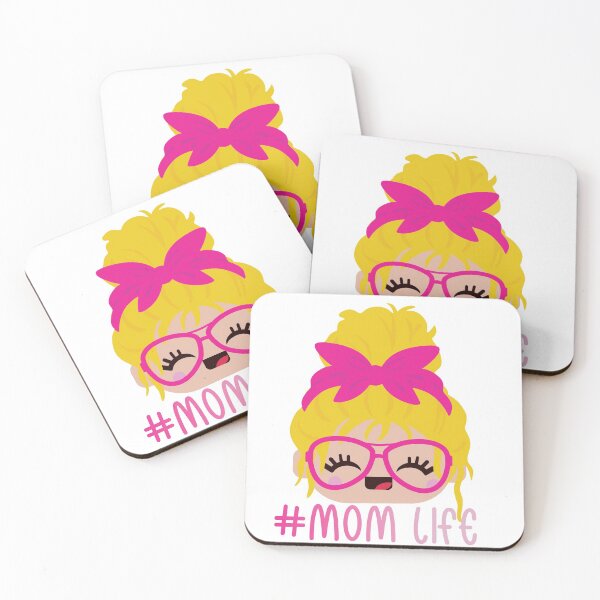 Item preview, Blond Messy bun mom life designed and sold by Mylittleprints.