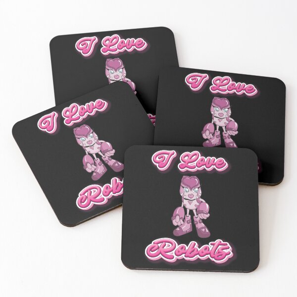 Item preview, I Love Robots Robot Girl Cartoon designed and sold by ProjectRobotics.