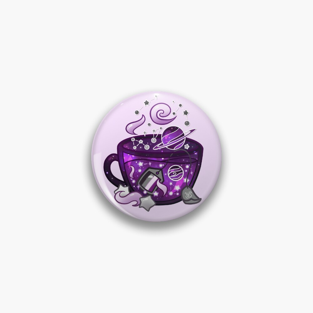 Pride Flag Teacup - Space Ace/Asexual Pin