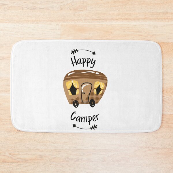 Item preview, Happy Camper Brown, Camping, Caravan, Tents, Camping Poster, Camp Life, Camper Poster designed and sold by visual-samadhi.