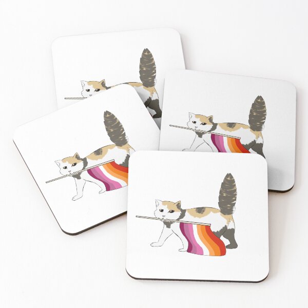 Item preview, Lesbian Pride Cat designed and sold by undrrtddoormatt.
