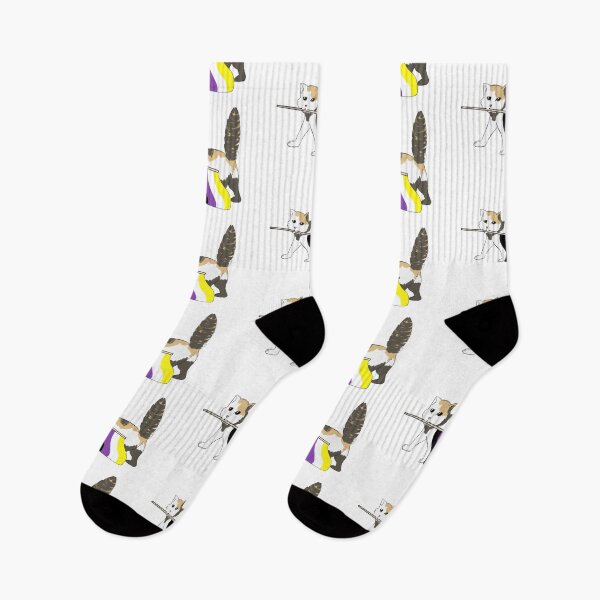 Item preview, Nonbinary Pride Cat designed and sold by undrrtddoormatt.