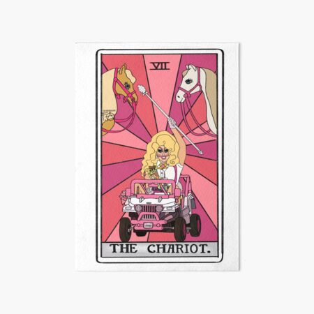 Aperçu de l'œuvre Carte de Tarot Trixie Mattel "Le Chariot" créée et vendue par ferixacuaxart.