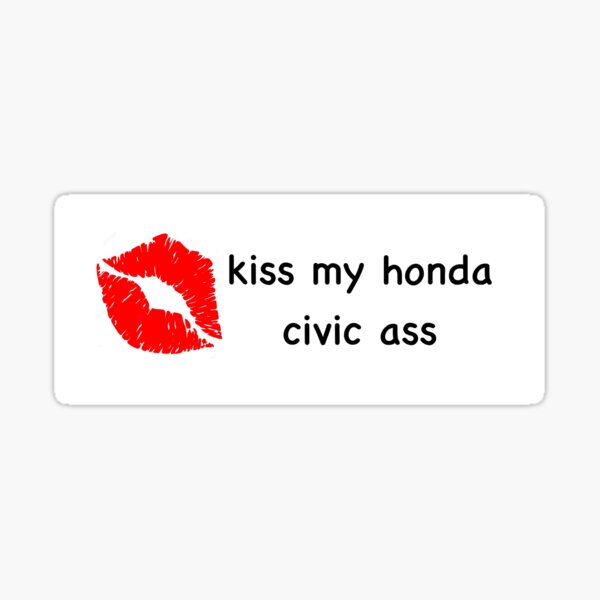 KISS MY ACE KISSES MY BUTTOCKS FUN 12cmx9cm STICKER CAR (KA044)