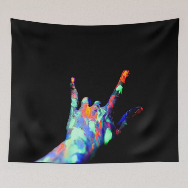 Item preview, Colourful hand with sign designed and sold by Anamika Mehta.