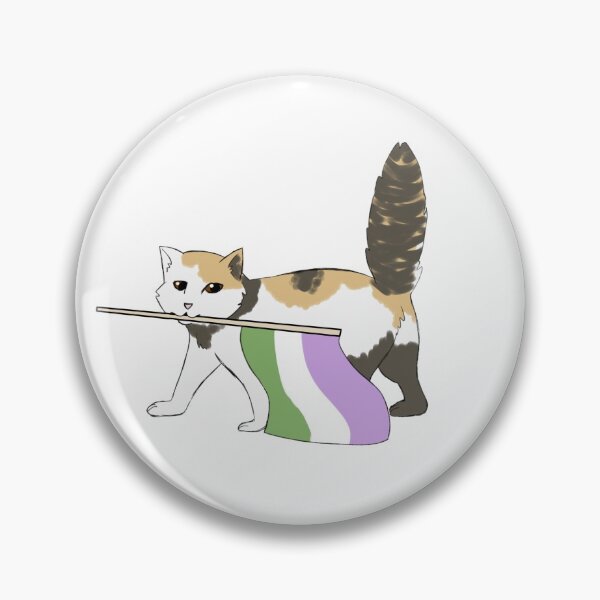 Item preview, Genderqueer Pride Cat designed and sold by undrrtddoormatt.