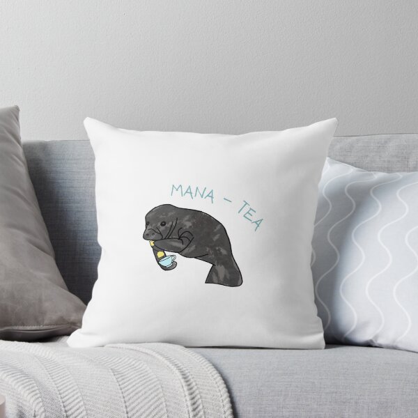 Item preview, "Mana-Tea" Manatee Sticker designed and sold by Brooke Aurora.