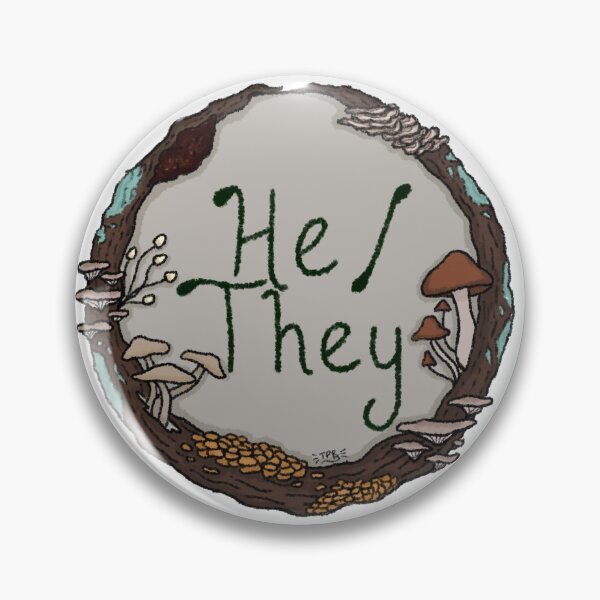 Item preview, He/They Mushroom Pronoun Wreath designed and sold by ThePinkRat.