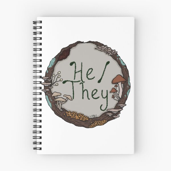 Item preview, He/They Mushroom Pronoun Wreath designed and sold by ThePinkRat.