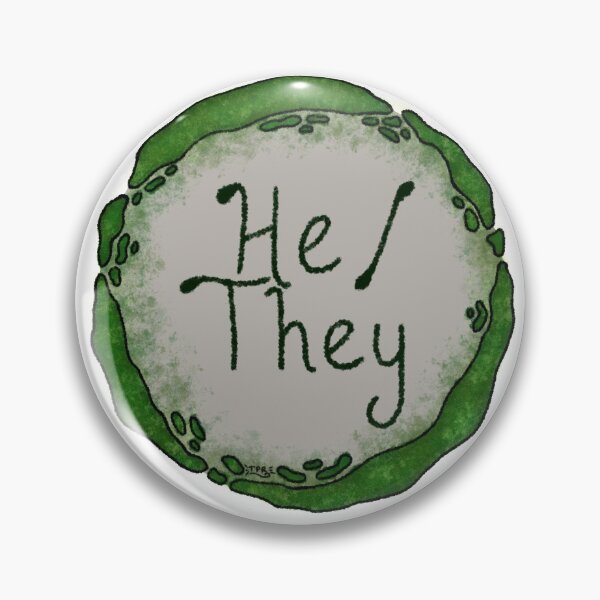 Item preview, He/They Moss Pronoun Wreath designed and sold by ThePinkRat.