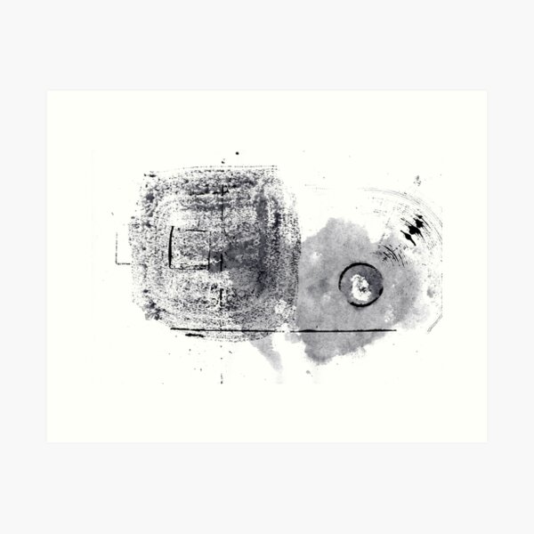ink explorations (090) - abstract black india ink painting Art
